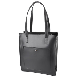 Класична велика жіноча сумка чорна якісна вміщує формат А4 з одним відділенням на блискавці - Інтернет-магазин спільних покупок ToGether