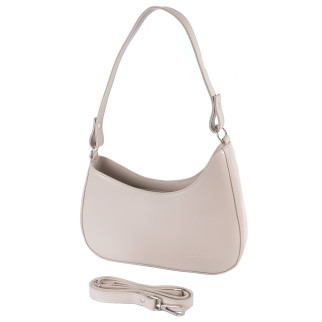 Стильна модна елегантна сумка жіноча маленька колір бежевий тауп з плечовим ременем у комплекті - Інтернет-магазин спільних покупок ToGether