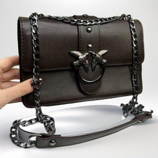 Трендовий клатч жіночий коричневий маленька сумка пінко на ланцюжку крос боді через плече сумочка 23х14х8 см - Інтернет-магазин спільних покупок ToGether