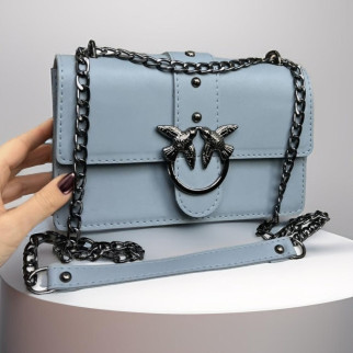 Трендовий клатч жіночий сіро блакитний маленька сумка пінко на ланцюжку крос боді через плече сумочка 23х14х8см - Інтернет-магазин спільних покупок ToGether