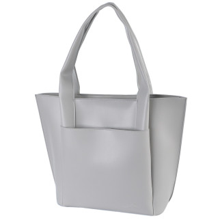 Велика мінімалістична стильна сумка жіноча сіра якісна на три відділення - Інтернет-магазин спільних покупок ToGether