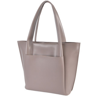 Велика мінімалістична стильна сумка жіноча якісна на три відділення колір димка - Інтернет-магазин спільних покупок ToGether