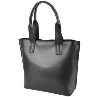 Класична велика ділова жіноча сумка якісна містка вміщає А4 чорна матова - Інтернет-магазин спільних покупок ToGether