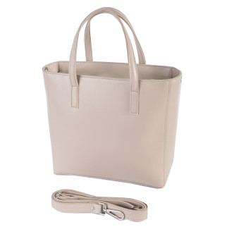 Класична містка жіноча сумка каркасна велика якісна у стилі "Tote Bag" колір беж тауп - Інтернет-магазин спільних покупок ToGether