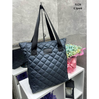 Велика стьобана сумка планшетка жіноча сіра з поліестеру вміщує формат А4 - Інтернет-магазин спільних покупок ToGether
