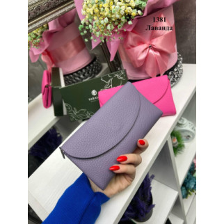 Яскравий сучасний великий жіночий гаманець лавандовий на магніті з екошкіри в фірмовій коробці - Інтернет-магазин спільних покупок ToGether