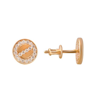 Золоті сережки гвоздики пусети з фіанітами 0.4ct жіночі кульчики золоті маленькі зручні вага 1.88 г - Інтернет-магазин спільних покупок ToGether