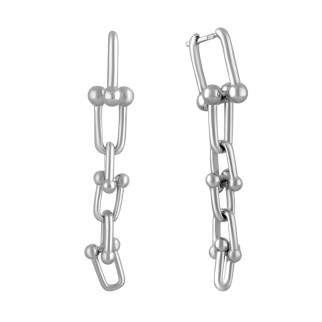 Срібні сережки Високої якості без каменів (2096573) - Інтернет-магазин спільних покупок ToGether