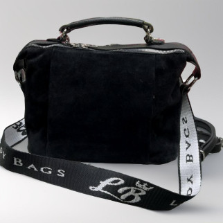 Замшева сумка жіноча крос боді чорна сумка через плече жіноча клатч сумка з широким ременем - Інтернет-магазин спільних покупок ToGether