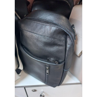 НАТУРАЛЬНА ШКІРА. ЧОРНА — сумка-рюкзак - великий якісний із зручною кишенею спереду (Луцьк, 802) - Інтернет-магазин спільних покупок ToGether