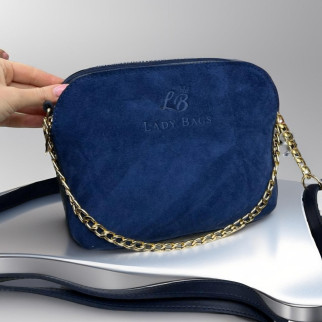 Замшевий клатч сумка через плече жіноча синя сумочка з ланцюжком жіночий клатч міні сумка крос боді замш - Інтернет-магазин спільних покупок ToGether