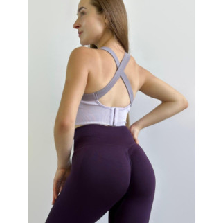 Жіночі легінси спортивні з високою посадкою і пкш ап ефектом широкий пояс розмір S колір марсала лосини - Інтернет-магазин спільних покупок ToGether