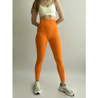 Жіночі легінси спортивні з пуш ап ефектом S однотонні помаранчеві лосини для фітнесу з високою посадкою M - Інтернет-магазин спільних покупок ToGether