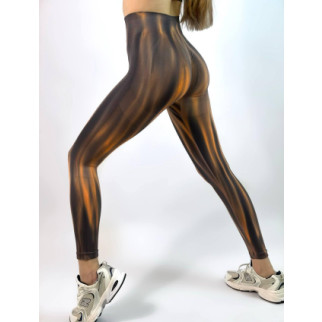 Жіночі легінси спортивні з пуш ап ефектом розмір S неоновий помаранчевий колір вогняні лосини для фітнесу - Інтернет-магазин спільних покупок ToGether