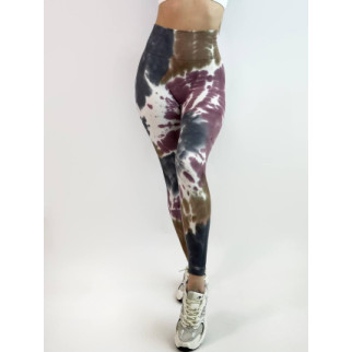 Жіночі легінси спортивні тай дай Tie-dye пуш ап розмір S лосини для фітнесу з високою посадкою коричневі - Інтернет-магазин спільних покупок ToGether