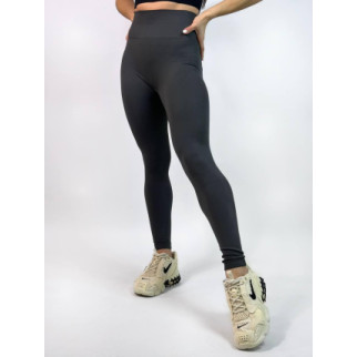 Жіночі легінси спортивні з пуш ап ефектом S однотонні сірі лосини для фітнесу з високою посадкою - Інтернет-магазин спільних покупок ToGether