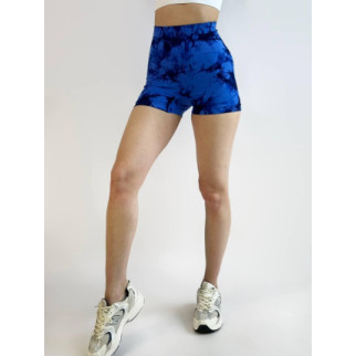 Жіночі шорти спортивні з пуш ап ефектом розмір S мармурові сині з чорним короткі велосипедки для фітнесу L - Інтернет-магазин спільних покупок ToGether