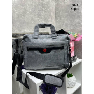 АКЦІЯ! Сіра - сумка для ноутбука з додатковими кишенями - велика, зручна та стильна - 40х30х10 см (5143) - Інтернет-магазин спільних покупок ToGether