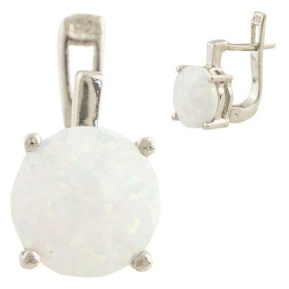 Срібні сережки Високої якості з опалом 2.3ct (0565262) - Інтернет-магазин спільних покупок ToGether