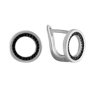 Срібні сережки Високої якості з фіанітами (2067474) - Інтернет-магазин спільних покупок ToGether