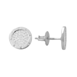 Срібні сережки Високої якості з фіанітами (2081517) - Інтернет-магазин спільних покупок ToGether
