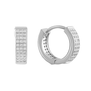 Срібні сережки Високої якості з фіанітами (2081562) - Інтернет-магазин спільних покупок ToGether