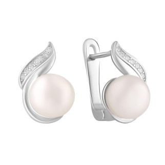 Срібні сережки Високої якості з натуральними перлами 3.65ct (2084150) - Інтернет-магазин спільних покупок ToGether