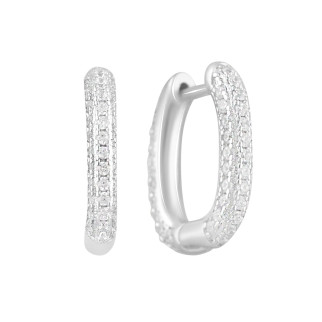 Срібні сережки Високої якості з фіанітами (2130543) - Інтернет-магазин спільних покупок ToGether