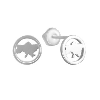 Срібні сережки Високої якості без каменів (2137023) - Інтернет-магазин спільних покупок ToGether