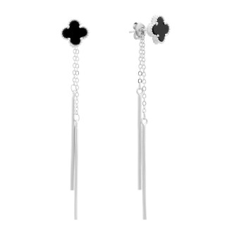 Срібні сережки Високої якості з натуральним оніксом (60001901) - Інтернет-магазин спільних покупок ToGether