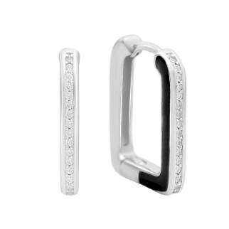 Срібні сережки Високої якості з ємаллю, фіанітами (2149590) - Інтернет-магазин спільних покупок ToGether