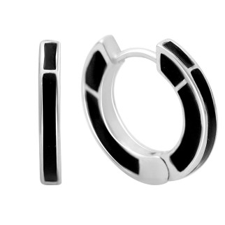 Срібні сережки Високої якості з ємаллю, фіанітами (2150893) - Інтернет-магазин спільних покупок ToGether