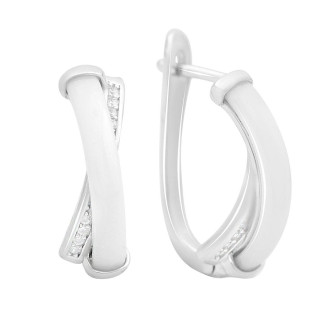 Срібні сережки Високої якості з керамікою (2153238) - Інтернет-магазин спільних покупок ToGether