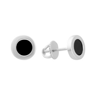 Срібні сережки Високої якості з натуральним оніксом (2153467) - Інтернет-магазин спільних покупок ToGether