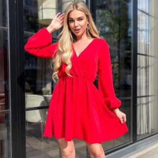Коктейльна сукня жіноча червона коротка літня легка сукня зі спідницею сонце сукня з декольте на запах 42-46 48-52 розмір 48/50 - Інтернет-магазин спільних покупок ToGether