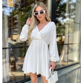 Коктейльна сукня жіноча біла коротка літня легка сукня зі спідницею сонце сукня з декольте на запах 42-46 48-52 розмір - Інтернет-магазин спільних покупок ToGether