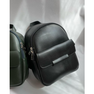 ЧОРНИЙ — якісний фабричний заокруглений рюкзак із металевою фурнітурою, з кишенею спереду (Луцьк, 779) - Інтернет-магазин спільних покупок ToGether
