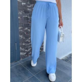 Літні широкі штани на резинці блакитні вільні широкі штани жіночі на літо брюки жіночі креп жатка 40-42 44-46 48-50 52-54 розмір - Інтернет-магазин спільних покупок ToGether
