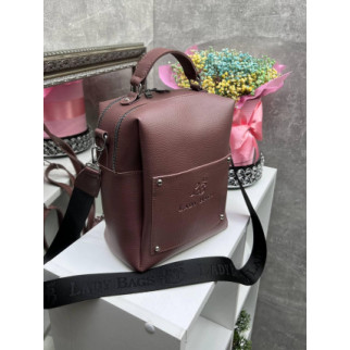 Темна пудра - сумка-рюкзак - два окремих відділи - стильна та молодіжна модель Lady Bags з безліччю кишенями (0512) - Інтернет-магазин спільних покупок ToGether