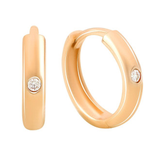 Золоті сережки Високої якості з фіанітами 0.06ct (10598501) - Інтернет-магазин спільних покупок ToGether