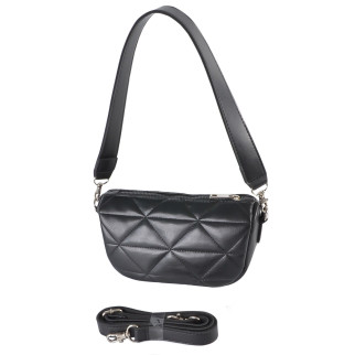 ЧОРНА — стильна, якісна, невелика стьобана крос-боді сумочка на блискавці (Луцьк, 828) - Інтернет-магазин спільних покупок ToGether