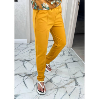 Класичні брюки жіночі на резинці брюки гірчичні літні трикотажні штани жіночі звужені на літо 52/54 - Інтернет-магазин спільних покупок ToGether