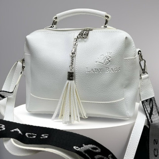 Жіноча сумка через плече біла сумочка клатч шкіряна сумка крос боді з широким ременем (екошкіра) - Інтернет-магазин спільних покупок ToGether