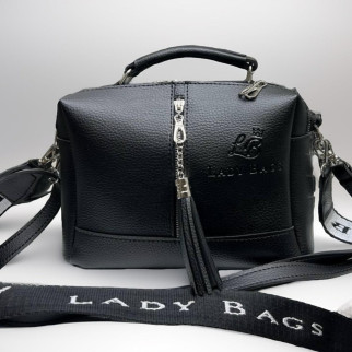 Жіноча сумка через плече чорна сумочка клатч шкіряна сумка крос боді з широким ременем (екошкіра) - Інтернет-магазин спільних покупок ToGether