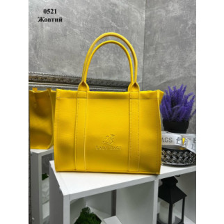 Жовта - елегантна, стильна та вмістка жіноча сумка стриманого дизайну (0521) - Інтернет-магазин спільних покупок ToGether