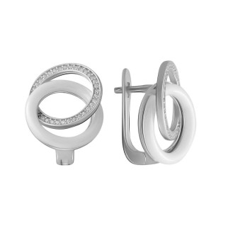 Срібні сережки Високої якості з керамікою (2068839) - Інтернет-магазин спільних покупок ToGether