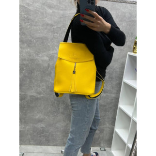 Жовтий - стильний, вмісткий рюкзак Lady Bags, можна носити сумкою через плече (2545) - Інтернет-магазин спільних покупок ToGether