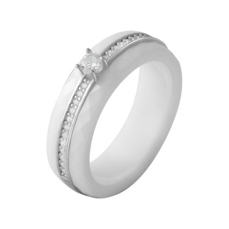 Срібне кільце Високої якості з керамікою, вага виробу 5,99 г (2070061) 18 розмір - Інтернет-магазин спільних покупок ToGether