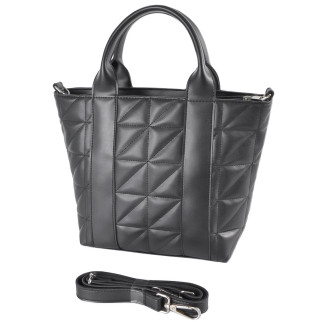 ЧОРНА - стьобана, каркасна, якісна сумка в стилі "Tote Bag", відділення на блискавці (Луцьк, 837) - Інтернет-магазин спільних покупок ToGether