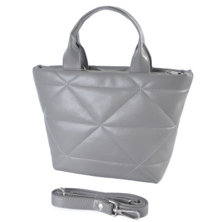 СІРА - стьобана, якісна сумка в стилі "Tote Bag", відділення на блискавці (Луцьк, 839) - Інтернет-магазин спільних покупок ToGether
